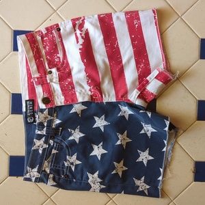 Born primitive shorts jorts American flag medium
